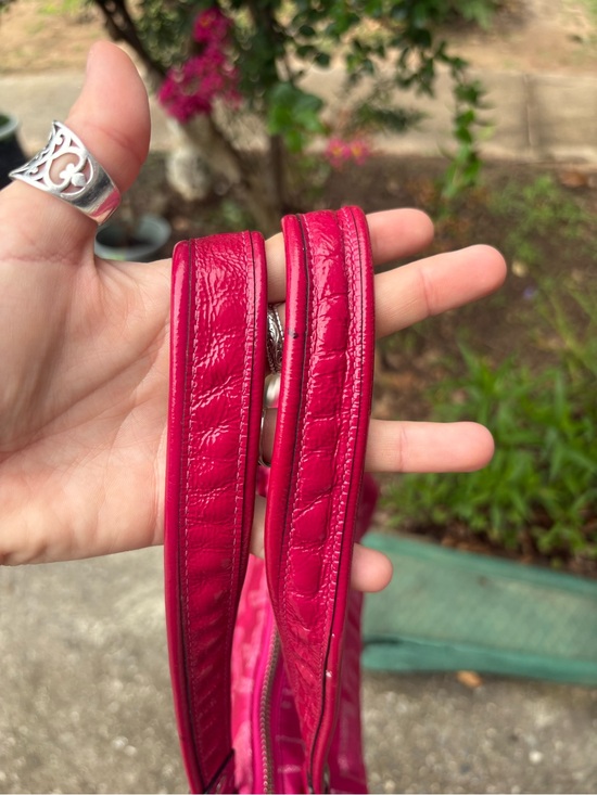 Y2K Coach Poppy Storypatch Hot Pink/Metallic Glam Tote 15301
